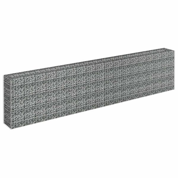 vidaXL Lit surélevé à gabion Acier galvanisé 360x30x90 cm