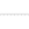 vidaXL Cl&ocirc;ture de jardin &agrave; dessus en lance Acier (1-1,25)x13,6 m Noir