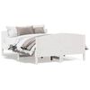 vidaXL Cadre de lit sans matelas blanc 150x200 cm bois de pin massif