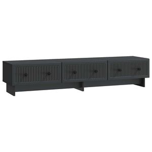 vidaXL Meuble TV 147 x 34,5 x 30 cm Noir Bois d'ing&eacute;nierie