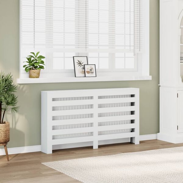 vidaXL Cache-radiateur blanc 149x20x82 cm bois d'ing&eacute;nierie