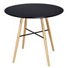 vidaXL Table de salle &agrave; manger ronde MDF Noir