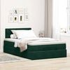 vidaXL Lit ottoman avec matelas vert fonc&eacute; 120x190 cm velours