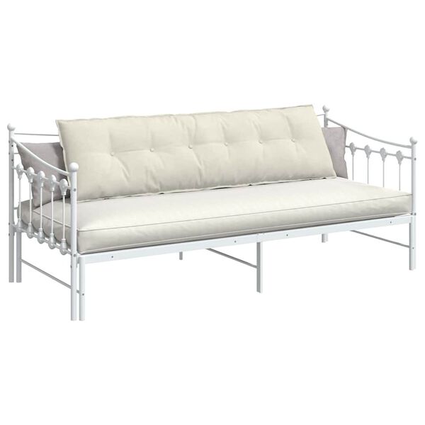 vidaXL Coussin de Dos Cr&egrave;me 180 x 50 cm Tissu en velours c&ocirc;tel&eacute;