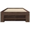 vidaXL Cadre de lit sans matelas ch&ecirc;ne marron 90x200cm bois ing&eacute;nierie