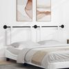 vidaXL T&ecirc;te de lit suspendue Montage mural Blanc 170 x 55 x 5 cm tissu