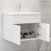 vidaXL Armoire d'&eacute;vier avec lavabo int&eacute;gr&eacute; Blanc Agglom&eacute;r&eacute;