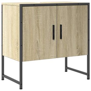 vidaXL Armoire lavabo de salle de bain ch&ecirc;ne sonoma 60x33x60 cm