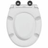 vidaXL Si&egrave;ge de toilette Blanc 44,8 x 37,3 x 4,2 cm Duroplast