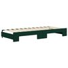 vidaXL Lit de jour avec gigogne et matelas vert foncé 90x200cm velours