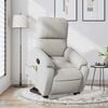vidaXL Fauteuil inclinable de massage gris clair tissu microfibre