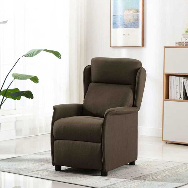 vidaXL Fauteuil inclinable Marron 67.5 x 93.5 x 101.5 cm tissu