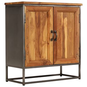 vidaXL Buffet Teck recycl&eacute; et acier 65x30x70 cm