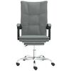 vidaXL Fauteuil inclinable de bureau Gris fonc&eacute; Tissu