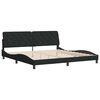 vidaXL Cadre de lit sans matelas noir 200x200 cm velours