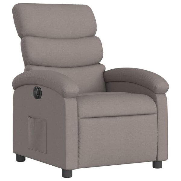 vidaXL Fauteuil inclinable électrique Taupe Tissu
