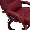 vidaXL Fauteuil de massage avec repose-pieds rouge bordeaux similicuir