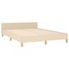 vidaXL Cadre de lit sans matelas cr&egrave;me 140x200 cm tissu