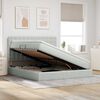 vidaXL Lit avec rangement et matelas Gris clair 160 x 200 cm Velours