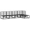 vidaXL Ensemble de canapé de jardin avec coussin 5 pcs Noir Aluminium