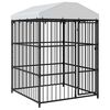 vidaXL Chenil d'extérieur avec toit pour chiens 150x150x210 cm