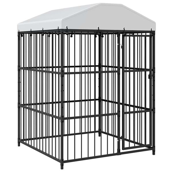 vidaXL Chenil d'extérieur avec toit pour chiens 150x150x210 cm