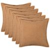 vidaXL Housse de coussin 6 pcs HOUTEN Beige 30 x 30 cm Boucl&eacute;