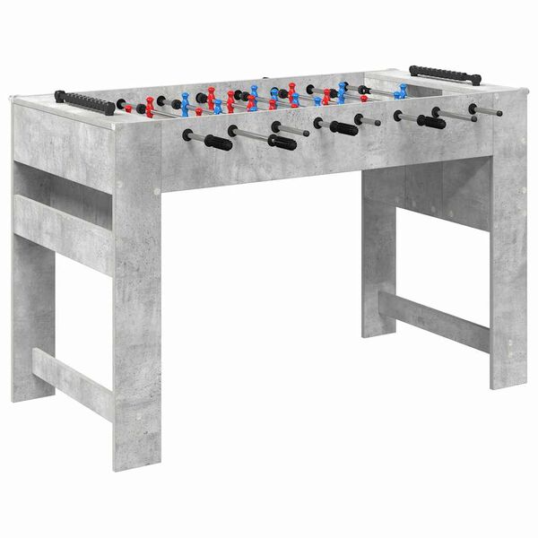 vidaXL Table de Foosball Gris B&eacute;ton 125 x 60,5 x 80 cm
