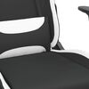 vidaXL Chaise de jeu de massage Noir et blanc Tissu