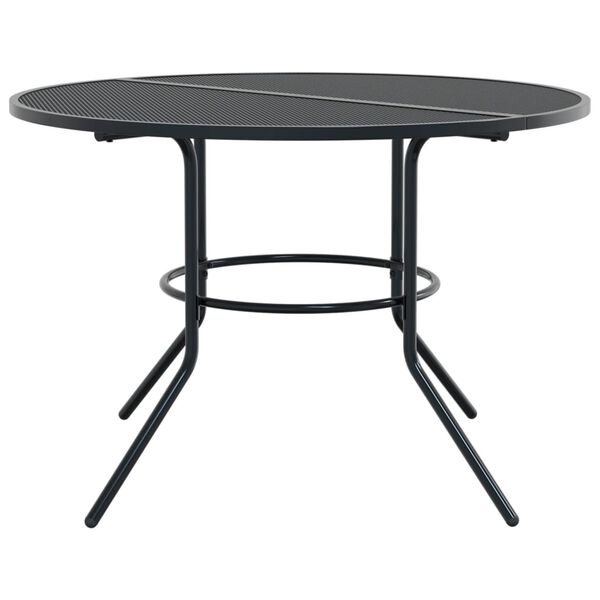 vidaXL Table de patio ronde anthracite acier enduit de poudre