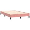 vidaXL Sommier &agrave; lattes de lit et matelas LED rose 120x190 cm velours