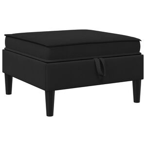 vidaXL Pouf avec Rangement Noir Velours