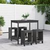 vidaXL Ensemble de bar de jardin 5 pcs gris bois de pin massif