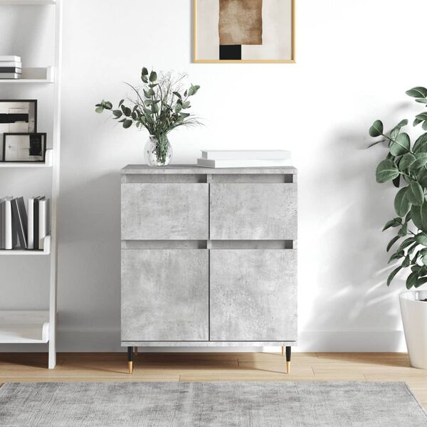vidaXL Buffet Gris béton 60x35x70 cm Bois d'ingénierie
