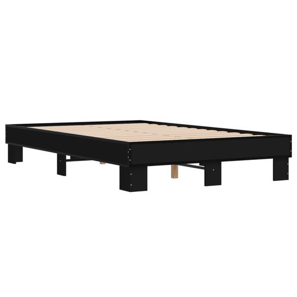 vidaXL Cadre de lit sans matelas noir 140x200 cm