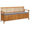 vidaXL Banc de rangement de jardin avec coussin 170 cm Bois d'acacia
