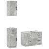 vidaXL Ensemble de meuble de salle de bain 3 pi&egrave;ces HOORN Gris b&eacute;ton