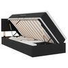 vidaXL Lit de rangement LED avec matelas Noir 90 x 190 cm Velours