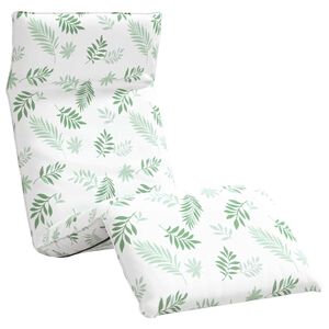 vidaXL Transat pliant en tissu Oxford motif feuilles 175 x 54 x 8,5 cm
