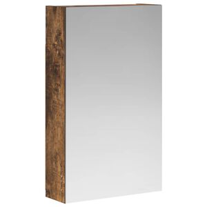 vidaXL Armoire Miroir de Salle de Bain Ch&ecirc;ne fum&eacute; 30 x 10,5 x 50 cm