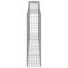 vidaXL Paniers à gabions arqués 10 pcs 400x50x180/200 cm Fer galvanisé