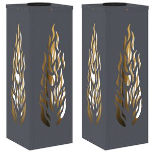 vidaXL Lumi&egrave;re de chemin LED solaire 2 pcs Anthracite