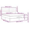 vidaXL Cadre de lit ottoman avec matelas vert fonc&eacute; 200x200 cm velours