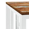 vidaXL Table basse argent&eacute; acier inoxydable/bois massif r&eacute;cup&eacute;ration