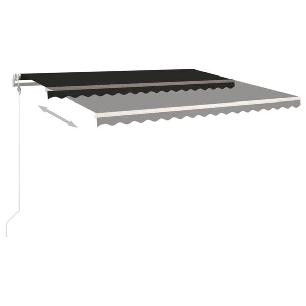vidaXL Auvent r&eacute;tractable automatique 450x350 cm Anthracite