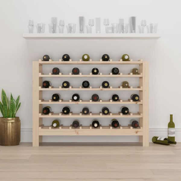 vidaXL Casier &agrave; vin 109,5x30x82 cm Bois de pin massif