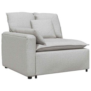 vidaXL Module d'extr&eacute;mit&eacute; d'accoudoir de canap&eacute; modulaire avec coussins Gris nuage 100 cm
