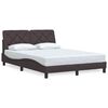 vidaXL Cadre de lit sans matelas marron fonc&eacute; 140x190 cm tissu