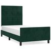 vidaXL Cadre de lit sans matelas vert fonc&eacute; 90x190 cm velours