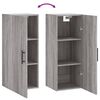 vidaXL Armoire murale sonoma gris 34,5x34x90 cm
